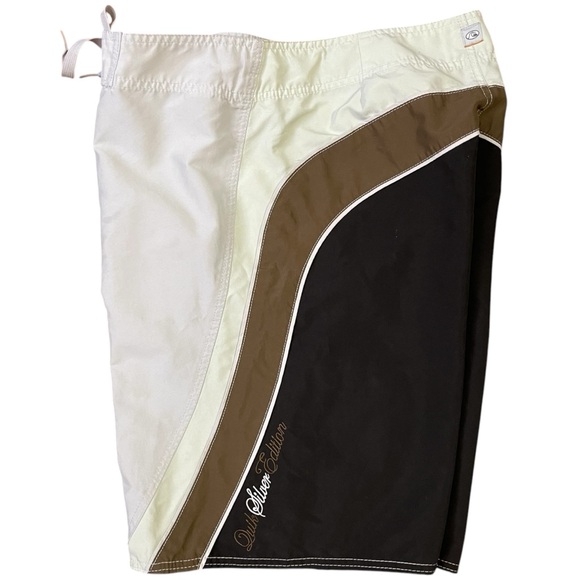 Surf Board Shorts Cream Mint Brown Black Board Shorts with Drawstring Waist - Picture 3 of 6